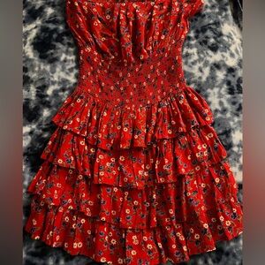 Patrons of Peace Red Floral Dress